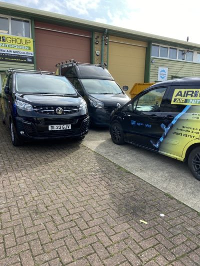 Some of Air4u Ltd's fleet of vehicles 01903 257117 Air4u Ltd Fleet of vehicles